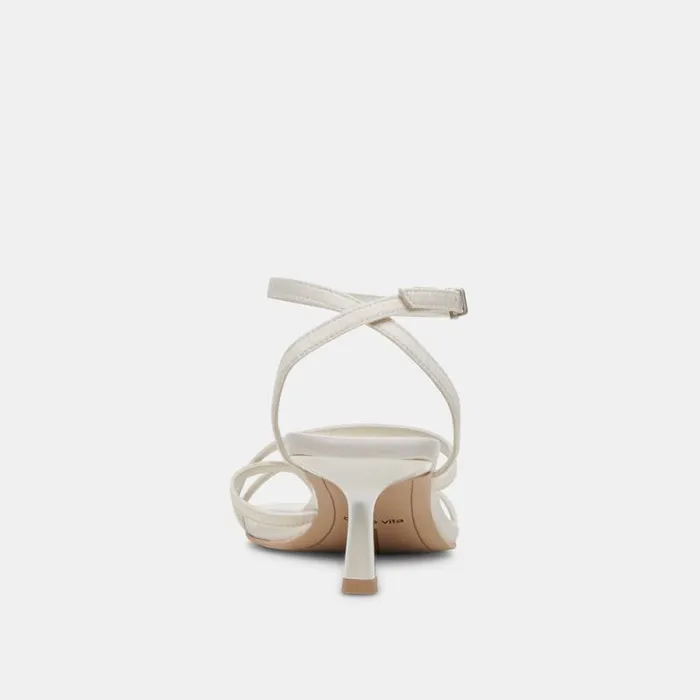 Dolce Vita Betsi Heels Off White Satin Women Sandals