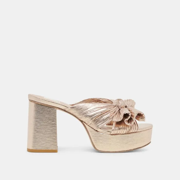 Dolce Vita Blare Heels Platinum Satin Women Heels