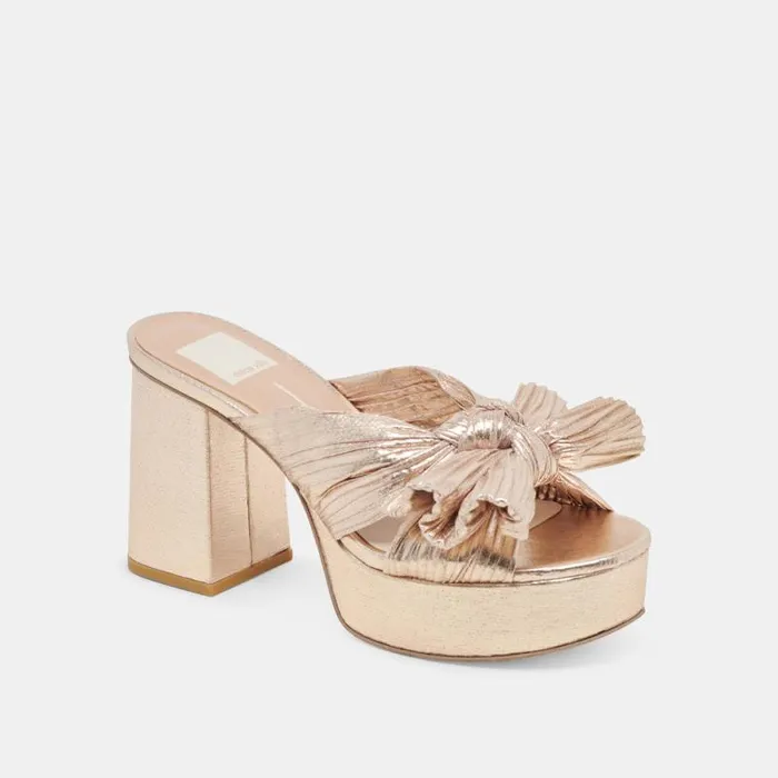 Dolce Vita Blare Heels Platinum Satin Women Heels
