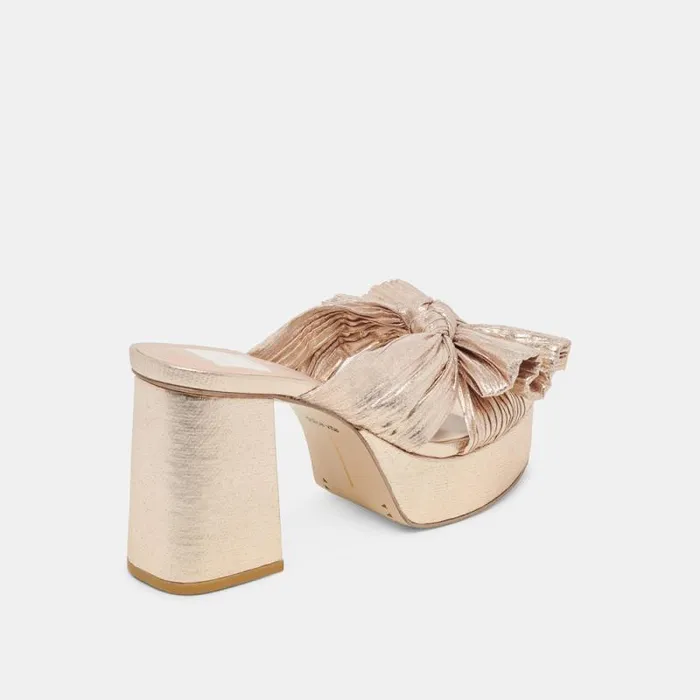 Dolce Vita Blare Heels Platinum Satin Women Heels