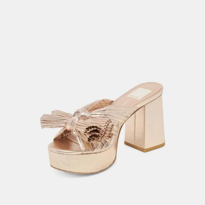 Dolce Vita Blare Heels Platinum Satin Women Heels
