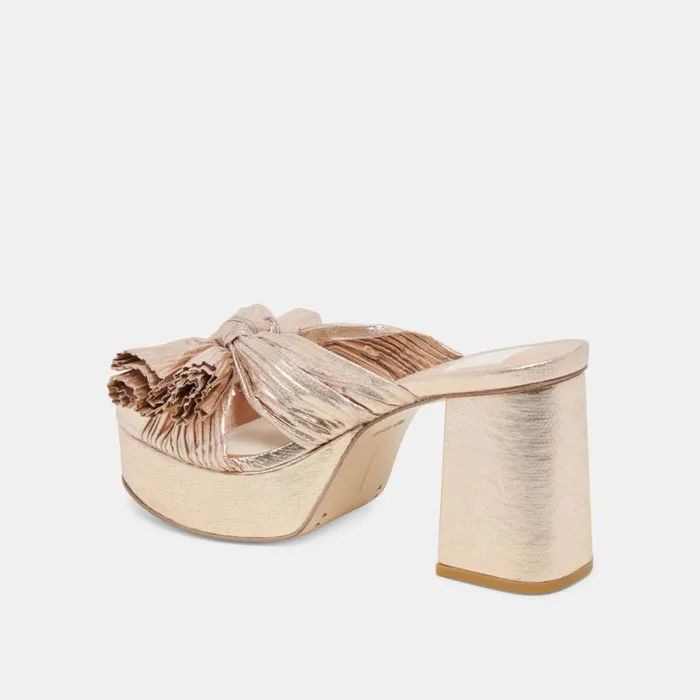 Dolce Vita Blare Heels Platinum Satin Women Heels