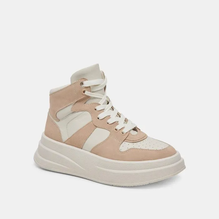 Dolce Vita Brax Sneakers White Dune Leather Women Sneakers