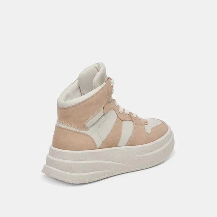 Dolce Vita Brax Sneakers White Dune Leather Women Sneakers