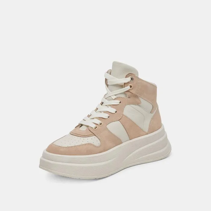 Dolce Vita Brax Sneakers White Dune Leather Women Sneakers