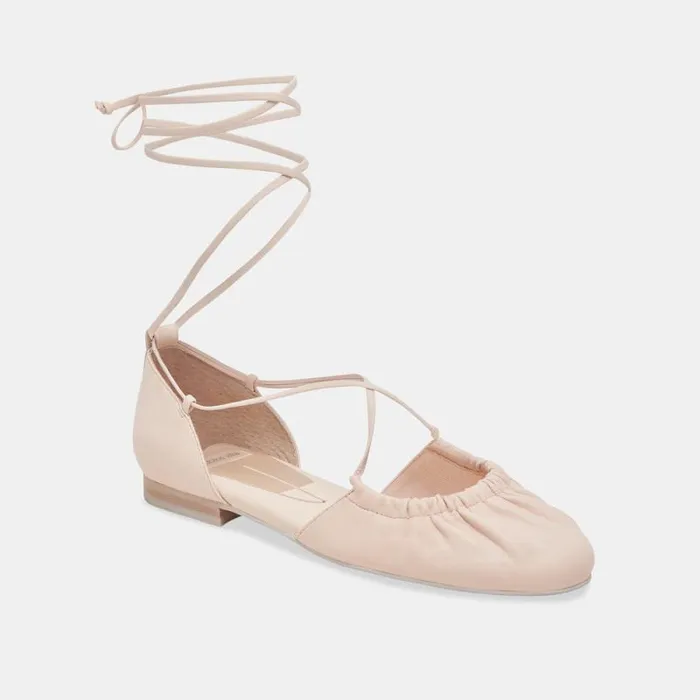 Dolce Vita Cancun Ballet Flats Light Pink Leather Women Flats and Loafers