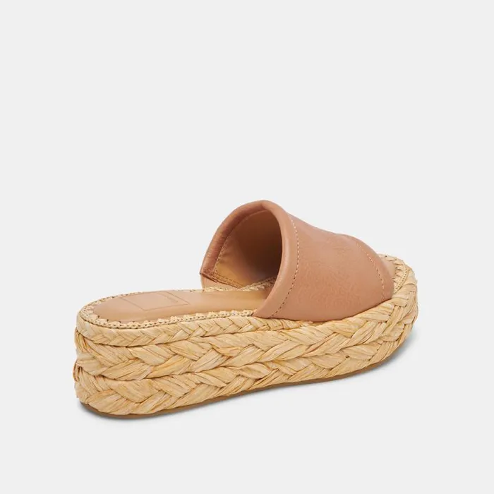 Dolce Vita Chavi Wide Sandals Honey Leather Women Sandals