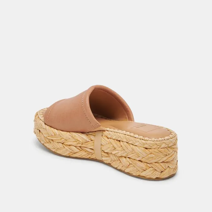 Dolce Vita Chavi Wide Sandals Honey Leather Women Sandals