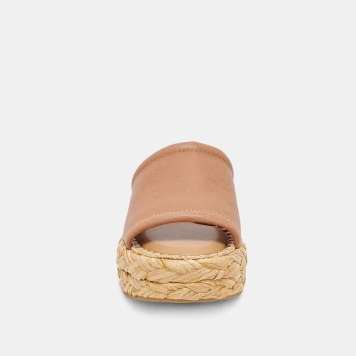 Dolce Vita Chavi Wide Sandals Honey Leather Women Sandals