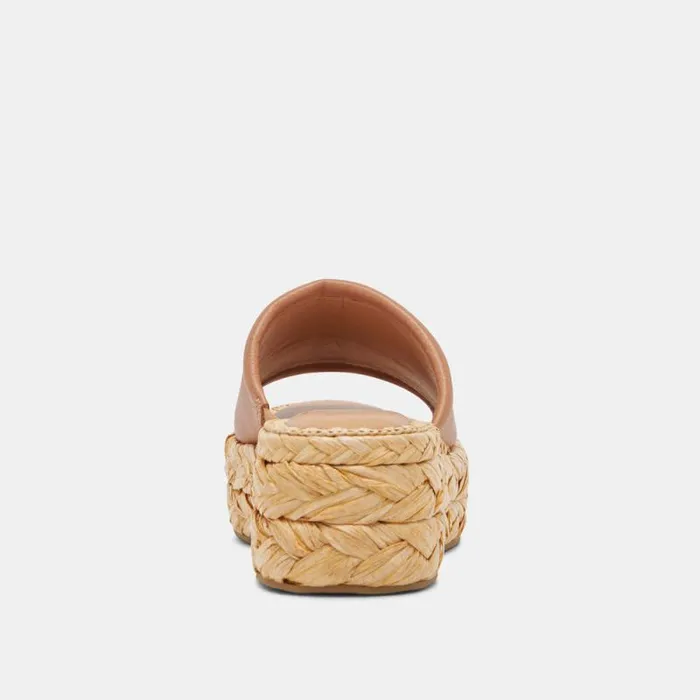 Dolce Vita Chavi Wide Sandals Honey Leather Women Sandals