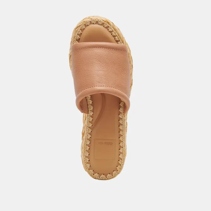 Dolce Vita Chavi Wide Sandals Honey Leather Women Sandals