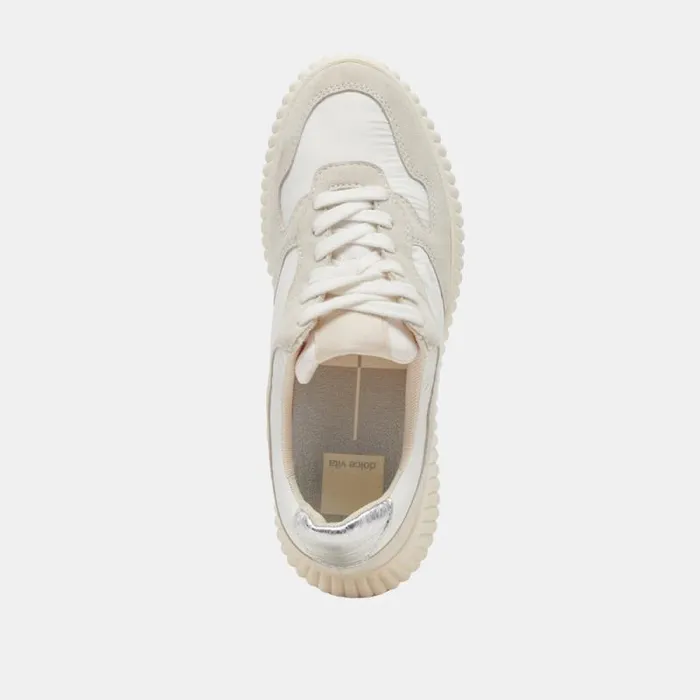 Dolce Vita Daisha Sneakers White Silver Nylon Women Sneakers