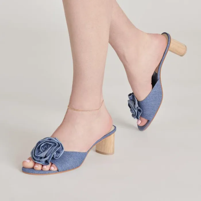 Dolce Vita Darly Heels Blue Denim Women Heels