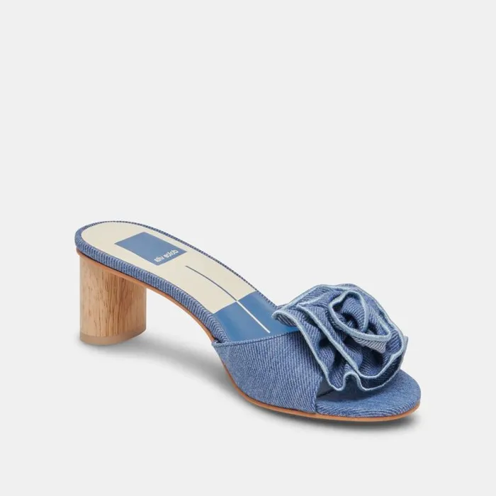 Dolce Vita Darly Heels Blue Denim Women Heels