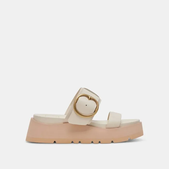 Dolce Vita Dex Sandals Ivory Leather Women Sandals