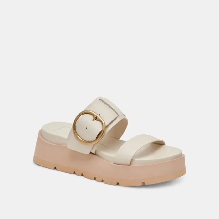 Dolce Vita Dex Sandals Ivory Leather Women Sandals