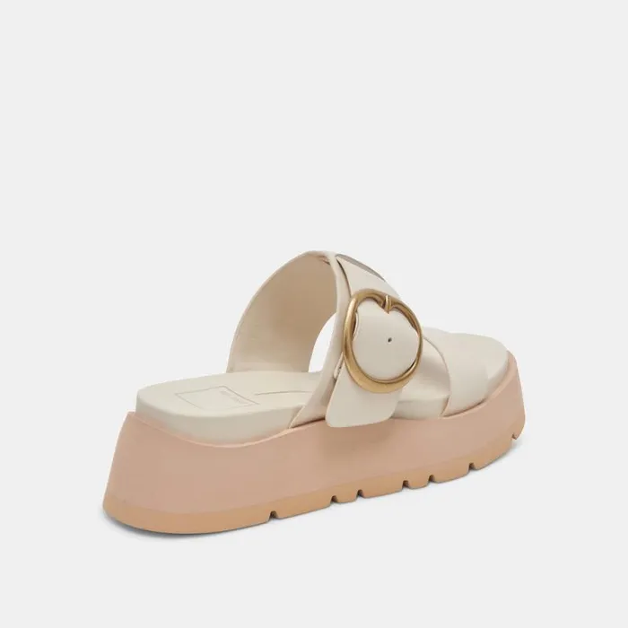 Dolce Vita Dex Sandals Ivory Leather Women Sandals