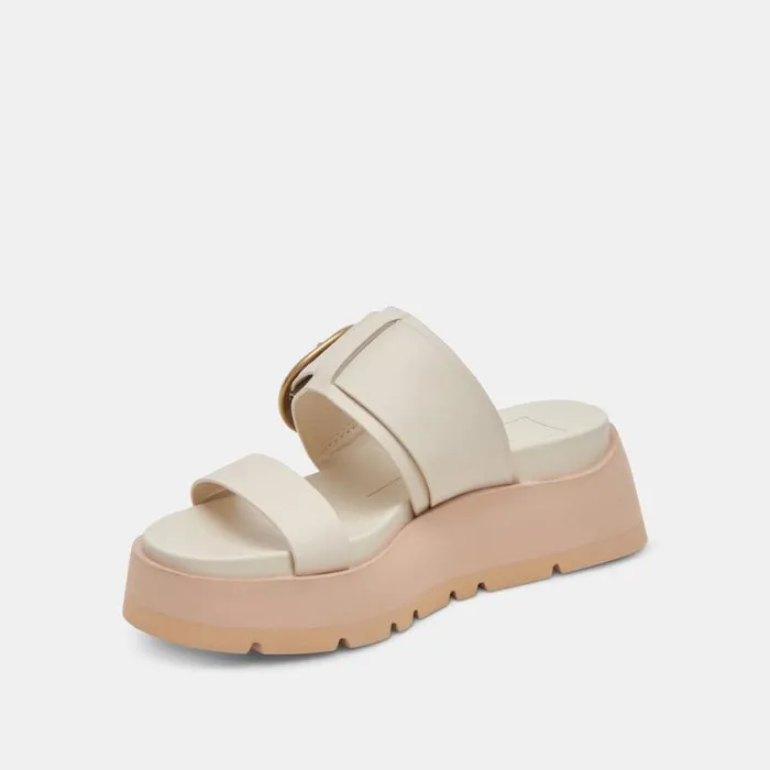 Dolce Vita Dex Sandals Ivory Leather Women Sandals