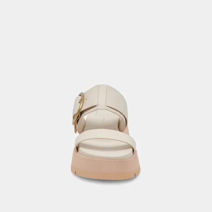 Dolce Vita Dex Sandals Ivory Leather Women Sandals