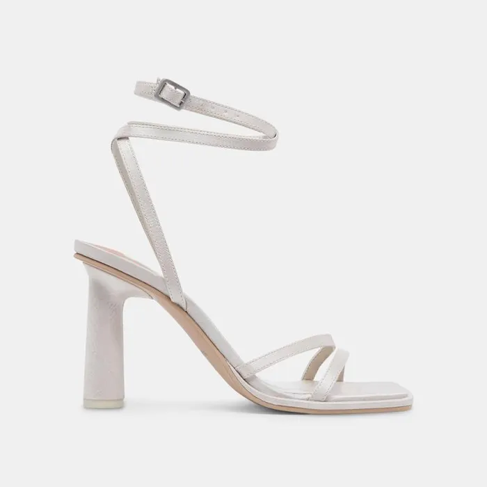 Dolce Vita Disere Heels Off White Satin Women Heels