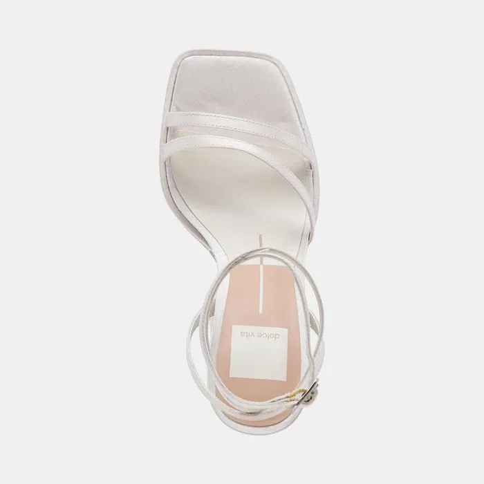 Dolce Vita Disere Heels Off White Satin Women Heels