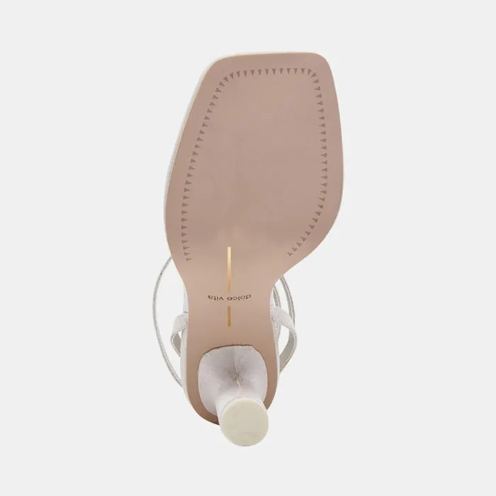 Dolce Vita Disere Heels Off White Satin Women Heels