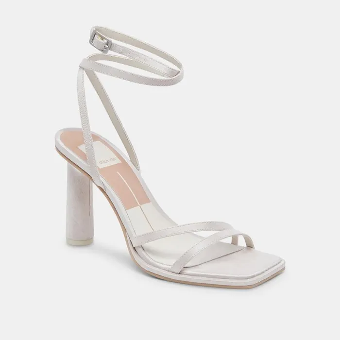 Dolce Vita Disere Heels Off White Satin Women Heels