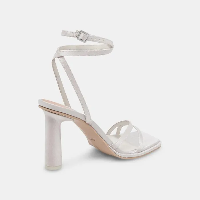 Dolce Vita Disere Heels Off White Satin Women Heels