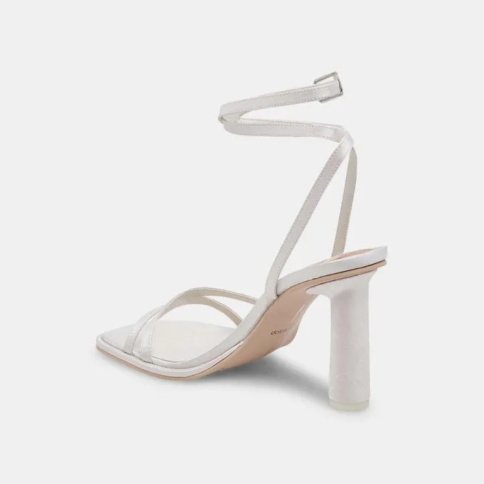 Dolce Vita Disere Heels Off White Satin Women Heels
