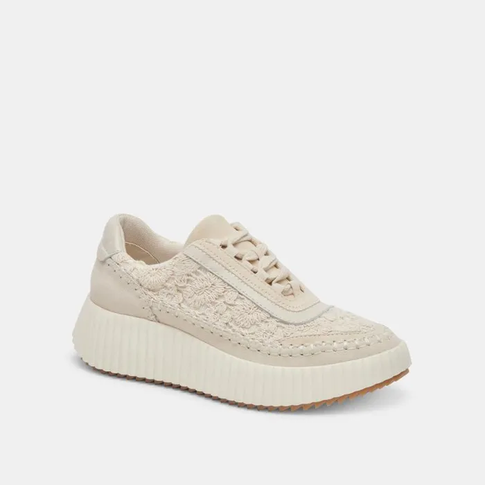 Dolce Vita Dolen Sneakers Ecru Lace Women Sneakers
