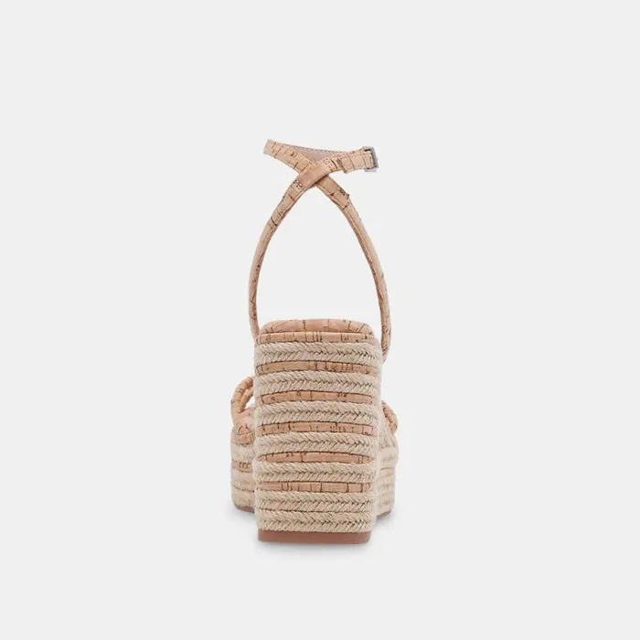Dolce Vita Elvia Wedges Natural Cork Women Sandals