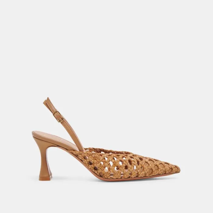 Dolce Vita Gloria Heels Natural Woven Women Sandals