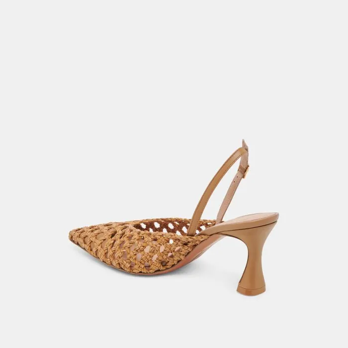 Dolce Vita Gloria Heels Natural Woven Women Sandals