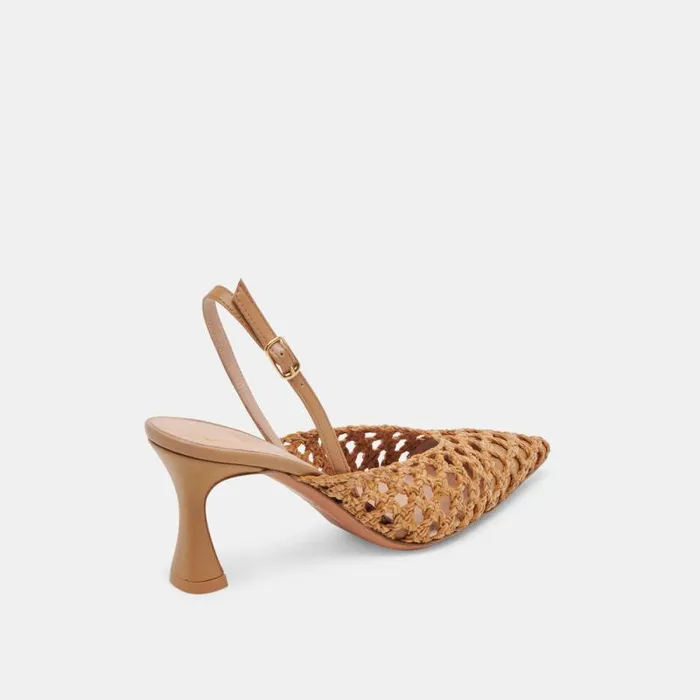 Dolce Vita Gloria Heels Natural Woven Women Sandals