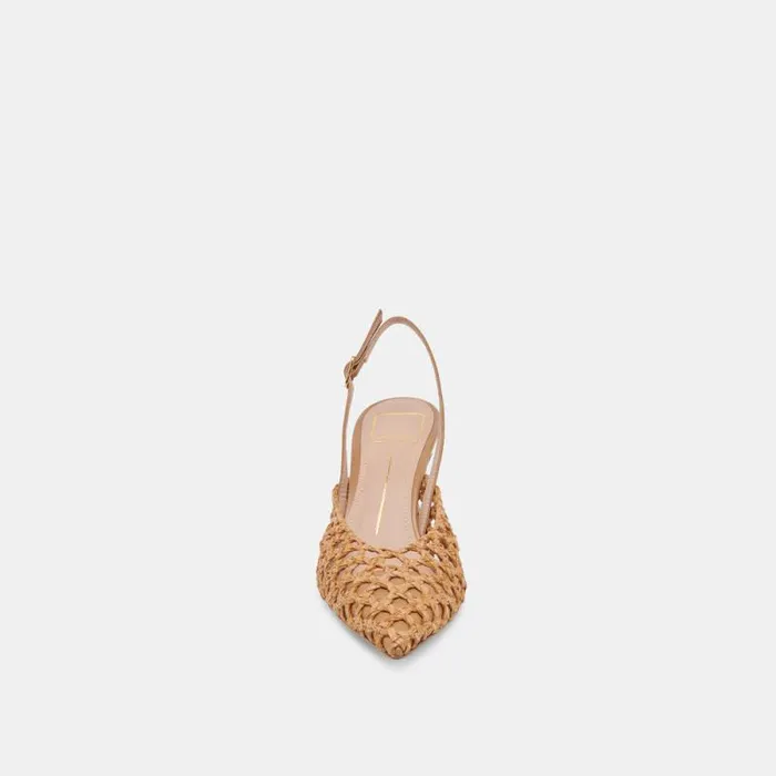 Dolce Vita Gloria Heels Natural Woven Women Sandals