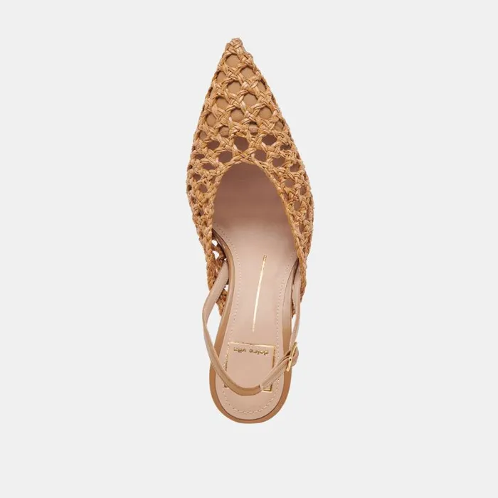 Dolce Vita Gloria Heels Natural Woven Women Sandals