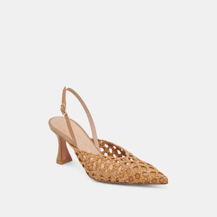 Dolce Vita Gloria Heels Natural Woven Women Sandals