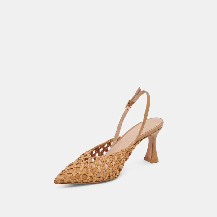 Dolce Vita Gloria Heels Natural Woven Women Sandals