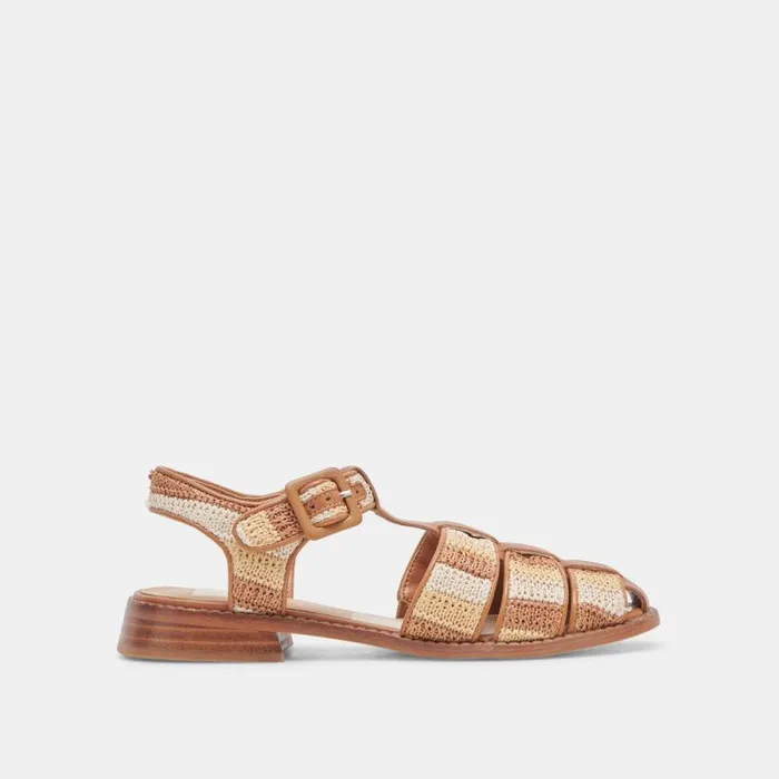 Dolce Vita Holis Sandals Tan Multi Raffia Women Sandals