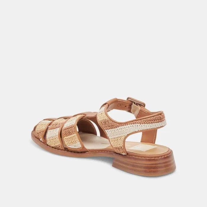 Dolce Vita Holis Sandals Tan Multi Raffia Women Sandals