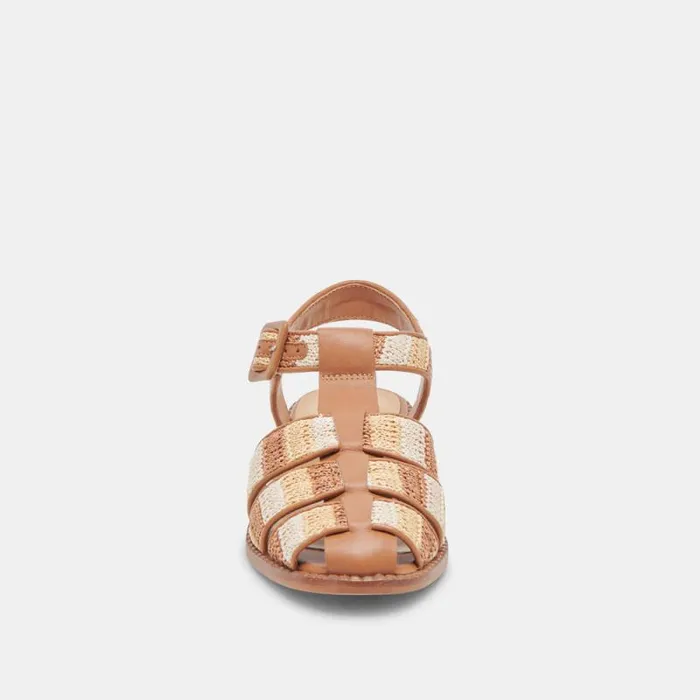 Dolce Vita Holis Sandals Tan Multi Raffia Women Sandals