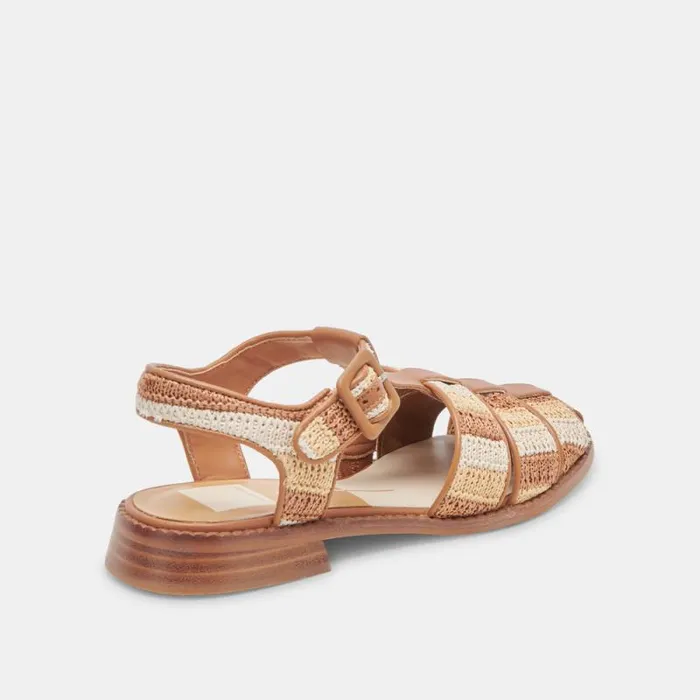 Dolce Vita Holis Sandals Tan Multi Raffia Women Sandals