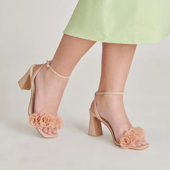 Dolce Vita Iesha Heels Lt Blush Leather Women Heels