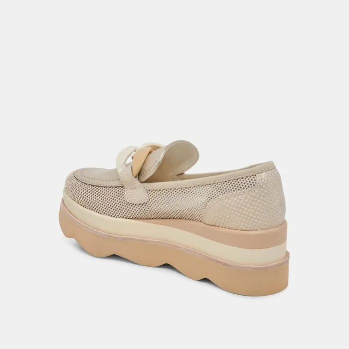 Dolce Vita Jaksen Sneakers Gold Mesh Women Flats and Loafers