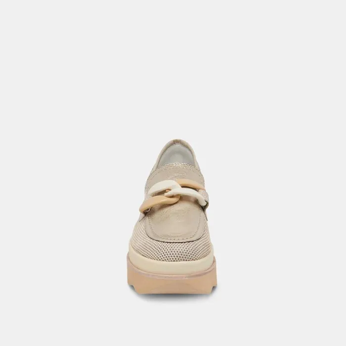 Dolce Vita Jaksen Sneakers Gold Mesh Women Flats and Loafers