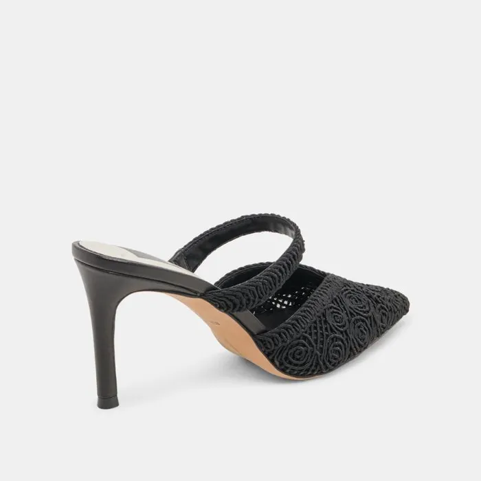 Dolce Vita Kassy Heels Onyx Macrame Women Heels