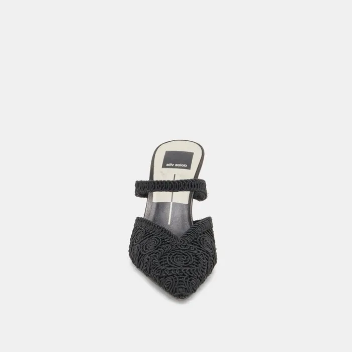 Dolce Vita Kassy Heels Onyx Macrame Women Heels