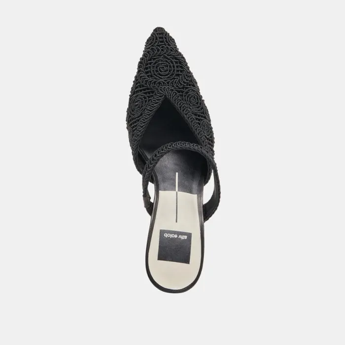 Dolce Vita Kassy Heels Onyx Macrame Women Heels