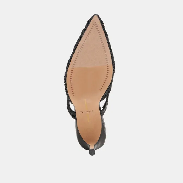 Dolce Vita Kassy Heels Onyx Macrame Women Heels