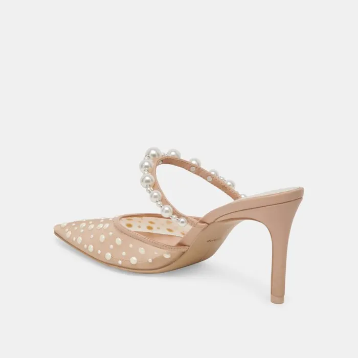 Dolce Vita Katik Pearl Heels Blush Mesh Women Heels